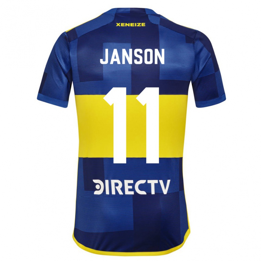 Niño Fútbol Camiseta Lucas Janson #11 Azul Amarillo 1ª Equipación 2024/25 Argentina