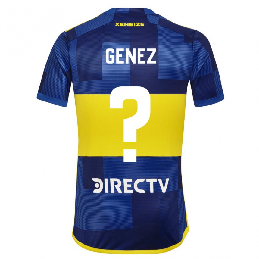 Niño Fútbol Camiseta Nahuel Genez #0 Azul Amarillo 1ª Equipación 2024/25 Argentina