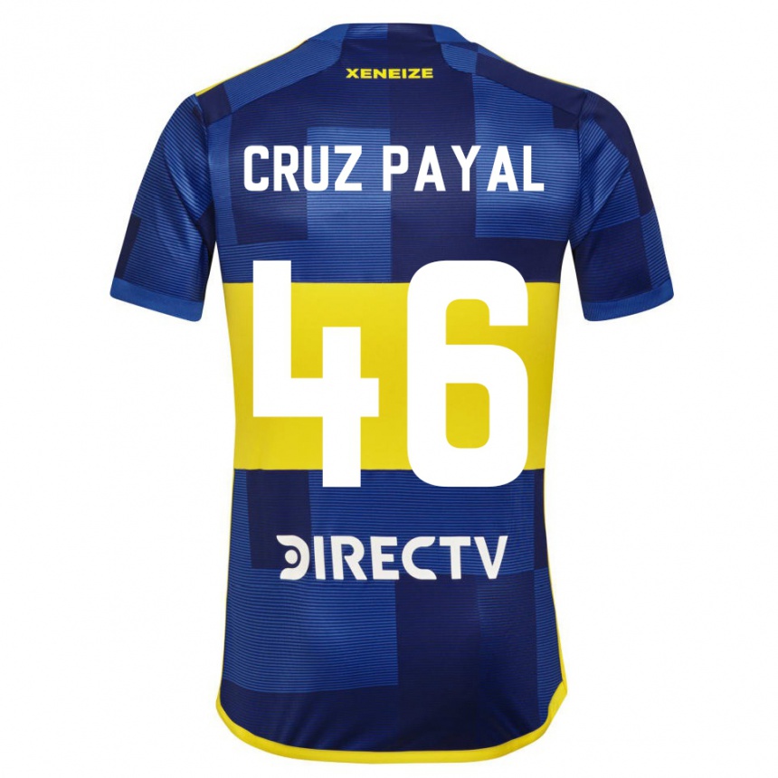 Niño Fútbol Camiseta Juan Cruz Payal #46 Azul Amarillo 1ª Equipación 2024/25 Argentina