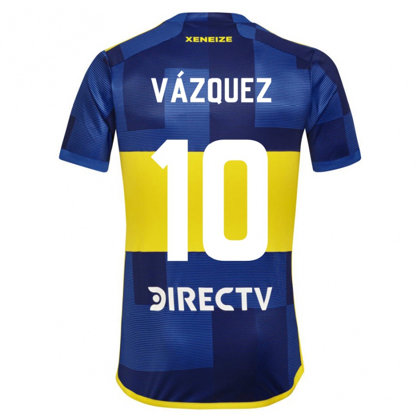 Niño Fútbol Camiseta Lucas Vázquez #10 Azul Amarillo 1ª Equipación 2024/25 Argentina