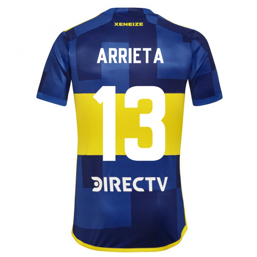 Niño Fútbol Camiseta Thomas Arrieta #13 Azul Amarillo 1ª Equipación 2024/25 Argentina