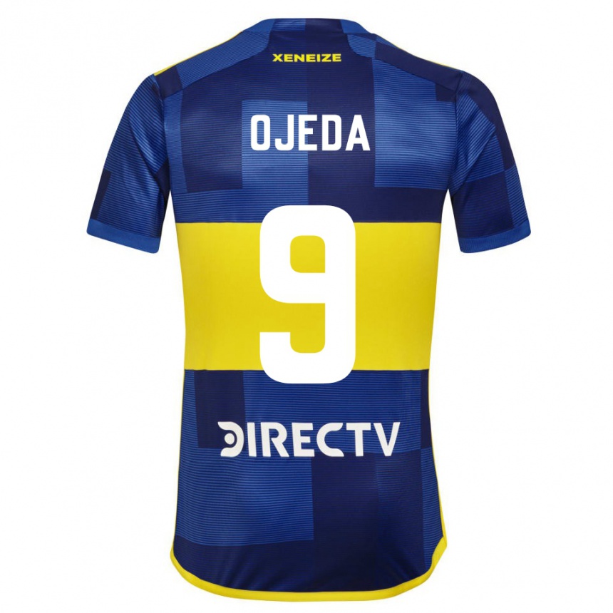 Niño Fútbol Camiseta Andrea Ojeda #9 Azul Amarillo 1ª Equipación 2024/25 Argentina