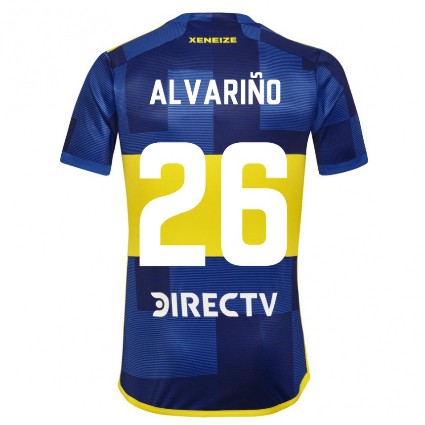 Niño Fútbol Camiseta Alexis Alvariño #26 Azul Amarillo 1ª Equipación 2024/25 Argentina