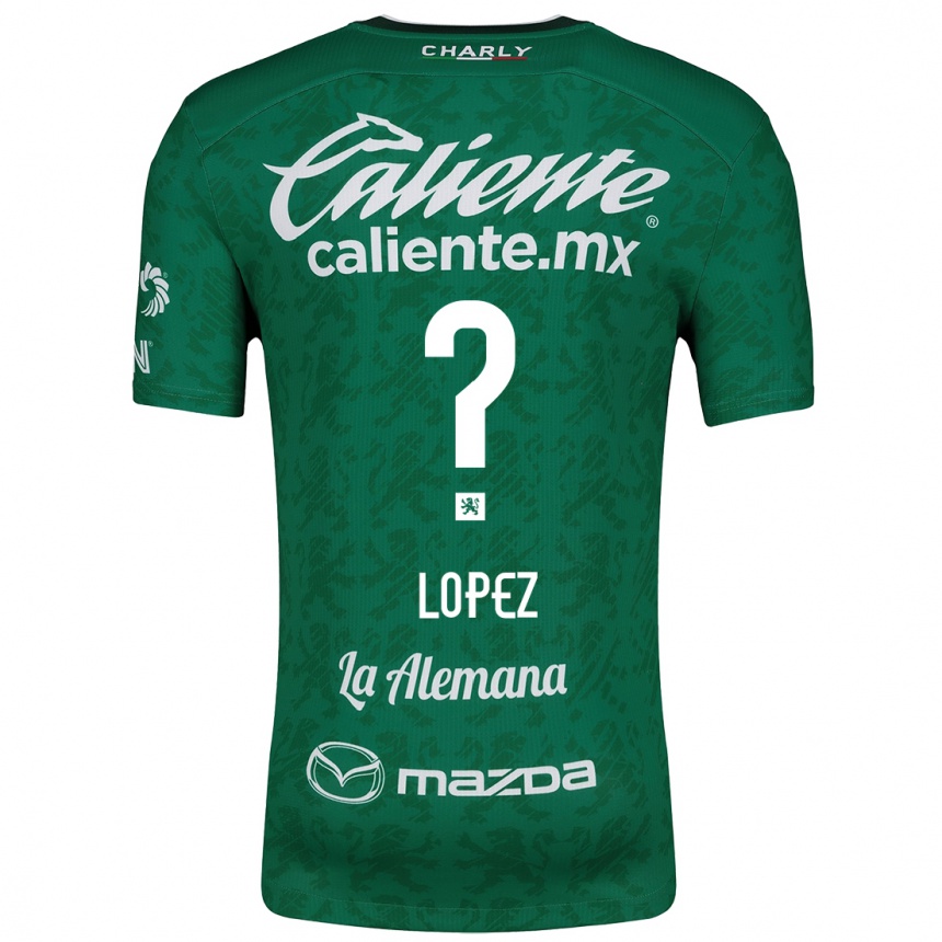 Niño Fútbol Camiseta Nicolás López #0 Verde Blanco 1ª Equipación 2024/25 Argentina