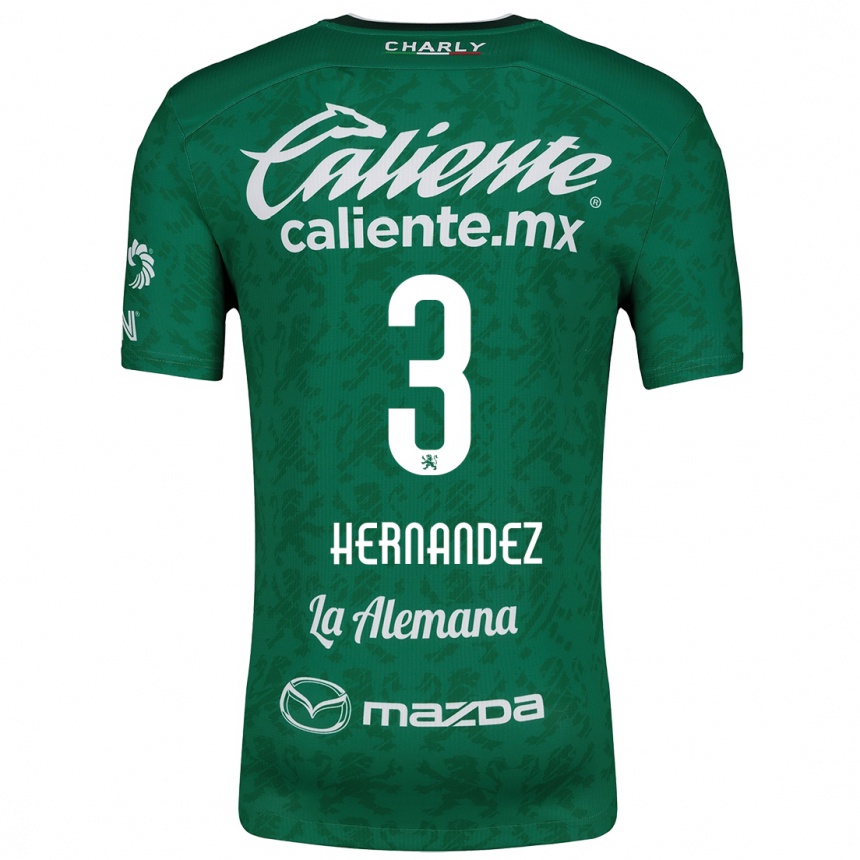 Niño Fútbol Camiseta Pedro Hernández #3 Verde Blanco 1ª Equipación 2024/25 Argentina