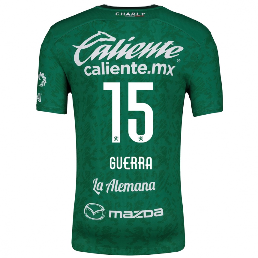 Niño Fútbol Camiseta Edgar Guerra #15 Verde Blanco 1ª Equipación 2024/25 Argentina