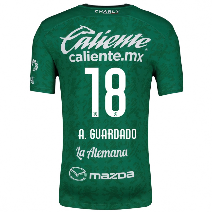 Niño Fútbol Camiseta Andrés Guardado #18 Verde Blanco 1ª Equipación 2024/25 Argentina