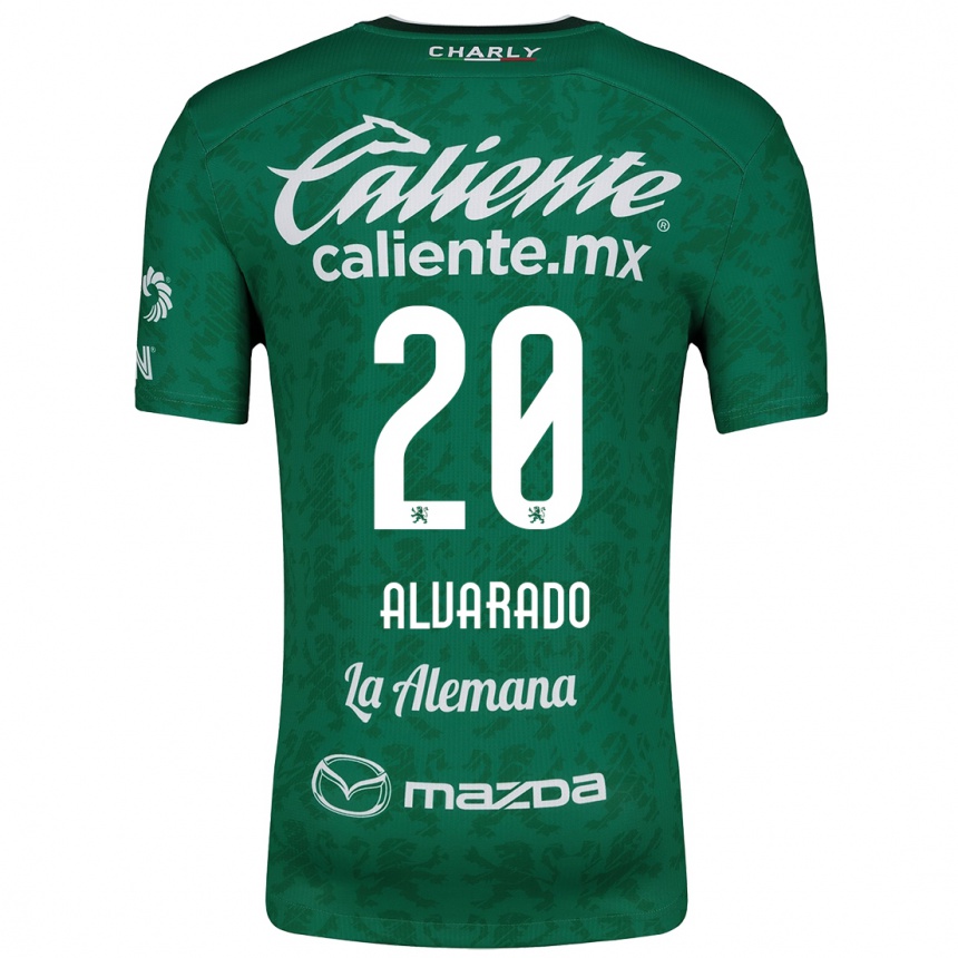 Niño Fútbol Camiseta Alfonso Alvarado #20 Verde Blanco 1ª Equipación 2024/25 Argentina