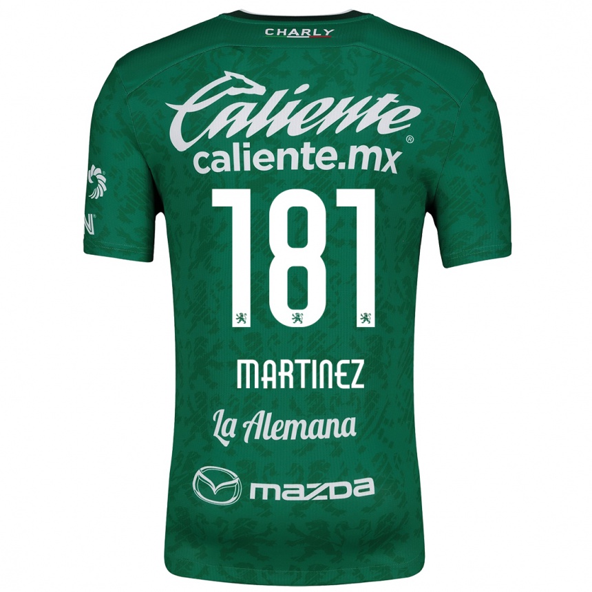 Niño Fútbol Camiseta Irving Martínez #181 Verde Blanco 1ª Equipación 2024/25 Argentina