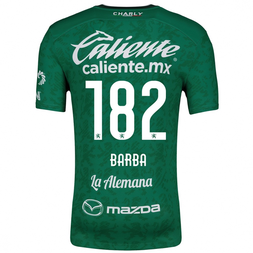 Niño Fútbol Camiseta Austin Barba #182 Verde Blanco 1ª Equipación 2024/25 Argentina