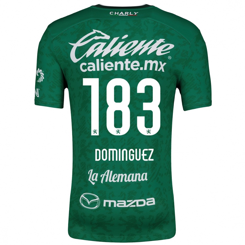 Niño Fútbol Camiseta Jesús Domínguez #183 Verde Blanco 1ª Equipación 2024/25 Argentina