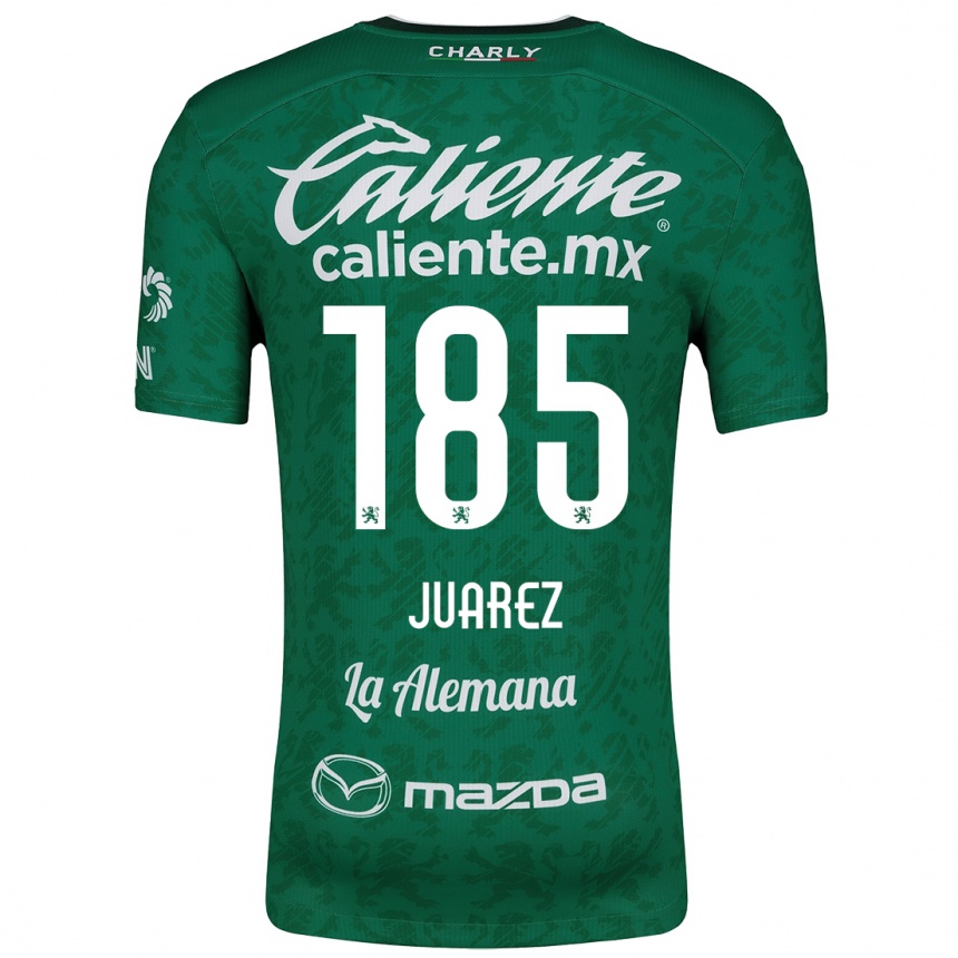 Niño Fútbol Camiseta Moisés Juárez #185 Verde Blanco 1ª Equipación 2024/25 Argentina