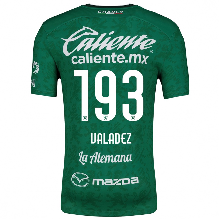 Niño Fútbol Camiseta Luis Valadez #193 Verde Blanco 1ª Equipación 2024/25 Argentina