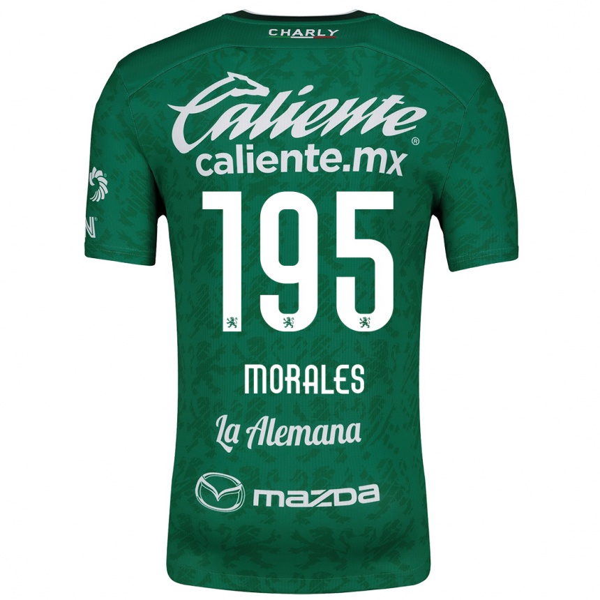 Niño Fútbol Camiseta Daniel Morales #195 Verde Blanco 1ª Equipación 2024/25 Argentina