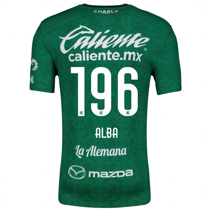 Niño Fútbol Camiseta Óscar Alba #196 Verde Blanco 1ª Equipación 2024/25 Argentina