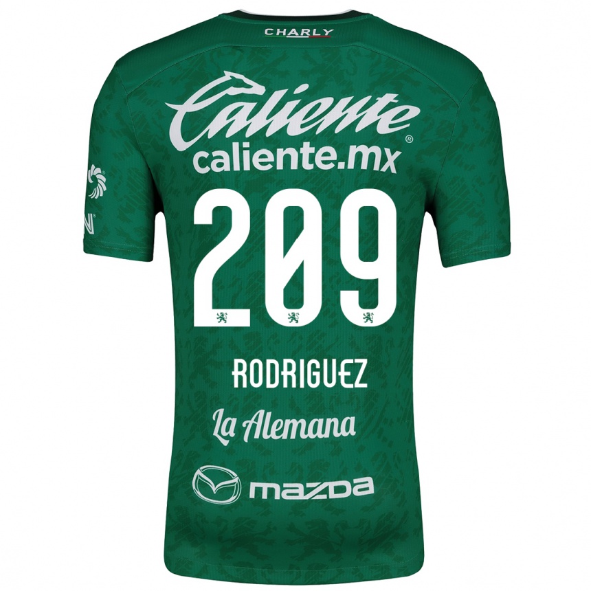 Niño Fútbol Camiseta Víctor Rodríguez #209 Verde Blanco 1ª Equipación 2024/25 Argentina