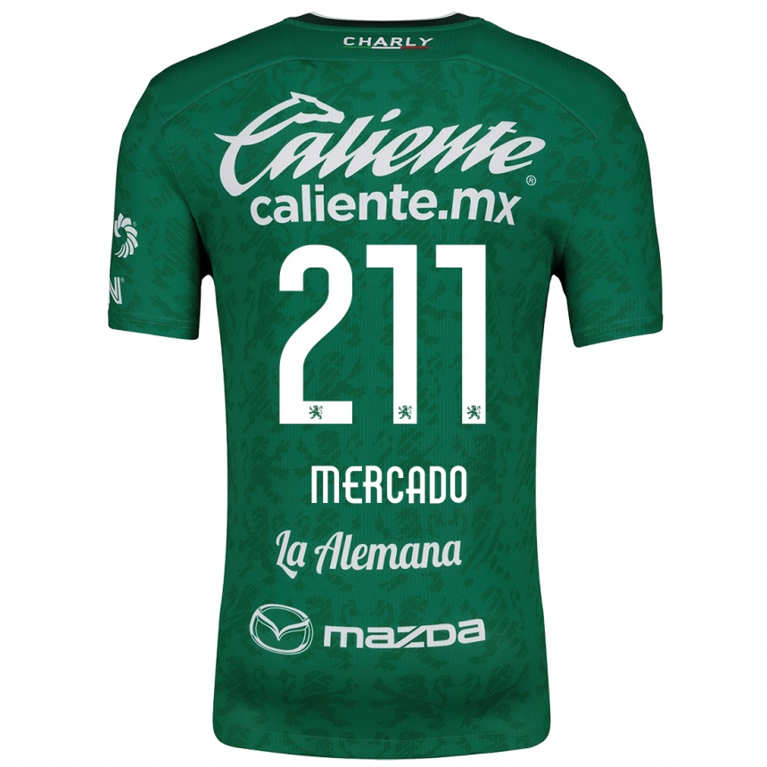 Niño Fútbol Camiseta Diego Mercado #211 Verde Blanco 1ª Equipación 2024/25 Argentina