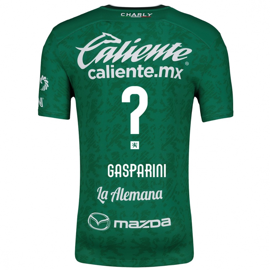 Niño Fútbol Camiseta Joaquín Gasparini #0 Verde Blanco 1ª Equipación 2024/25 Argentina