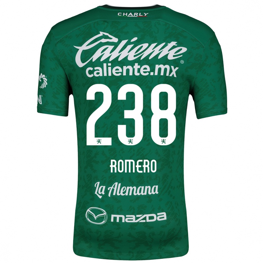 Niño Fútbol Camiseta Paulo Romero #238 Verde Blanco 1ª Equipación 2024/25 Argentina