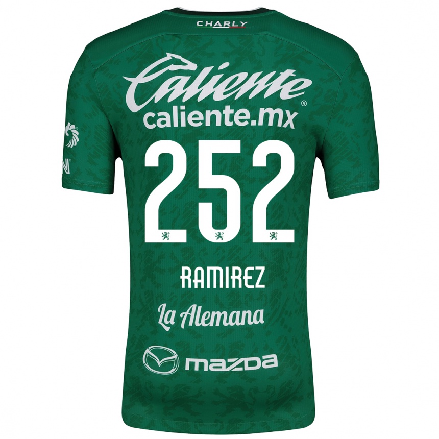 Niño Fútbol Camiseta Luis Ramírez #252 Verde Blanco 1ª Equipación 2024/25 Argentina