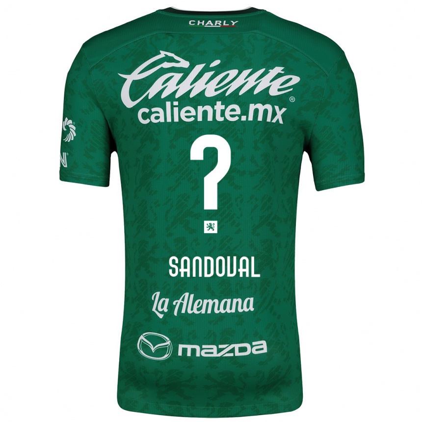 Niño Fútbol Camiseta Axel Sandoval #0 Verde Blanco 1ª Equipación 2024/25 Argentina