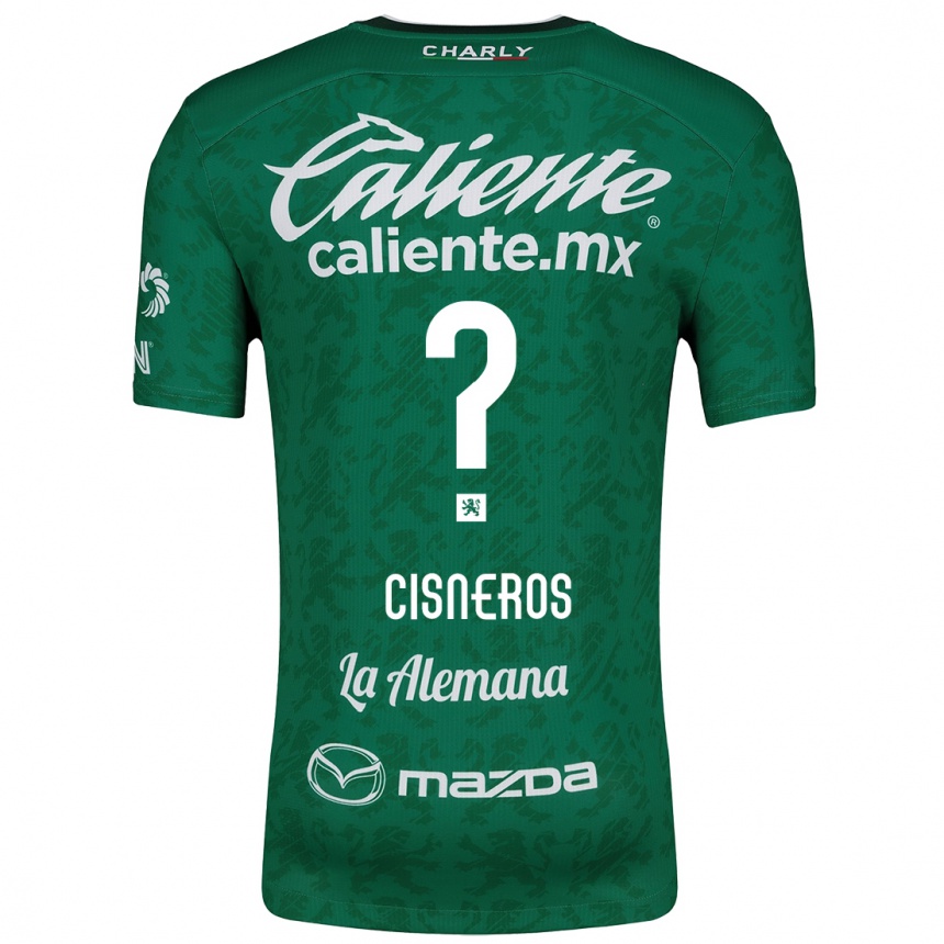 Niño Fútbol Camiseta Santiago Cisneros #0 Verde Blanco 1ª Equipación 2024/25 Argentina