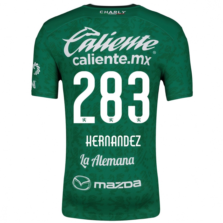 Niño Fútbol Camiseta Karin Hernández #283 Verde Blanco 1ª Equipación 2024/25 Argentina