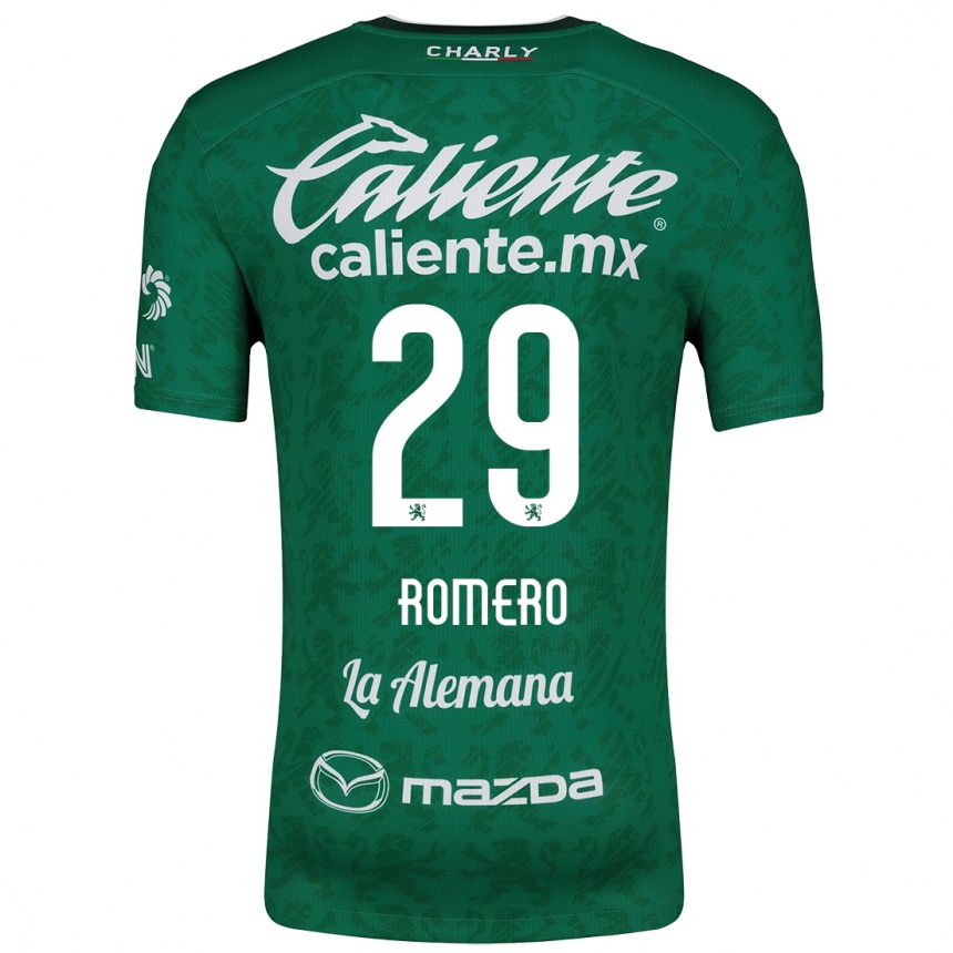 Niño Fútbol Camiseta Lucas Romero #29 Verde Blanco 1ª Equipación 2024/25 Argentina