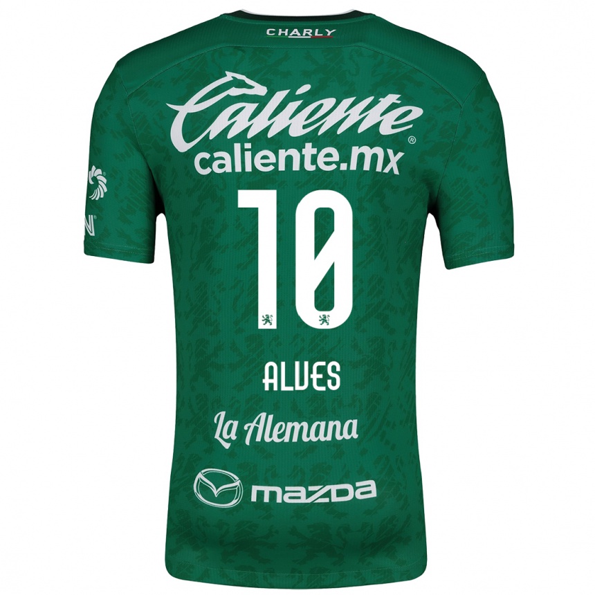 Niño Fútbol Camiseta Maria Alves #10 Verde Blanco 1ª Equipación 2024/25 Argentina