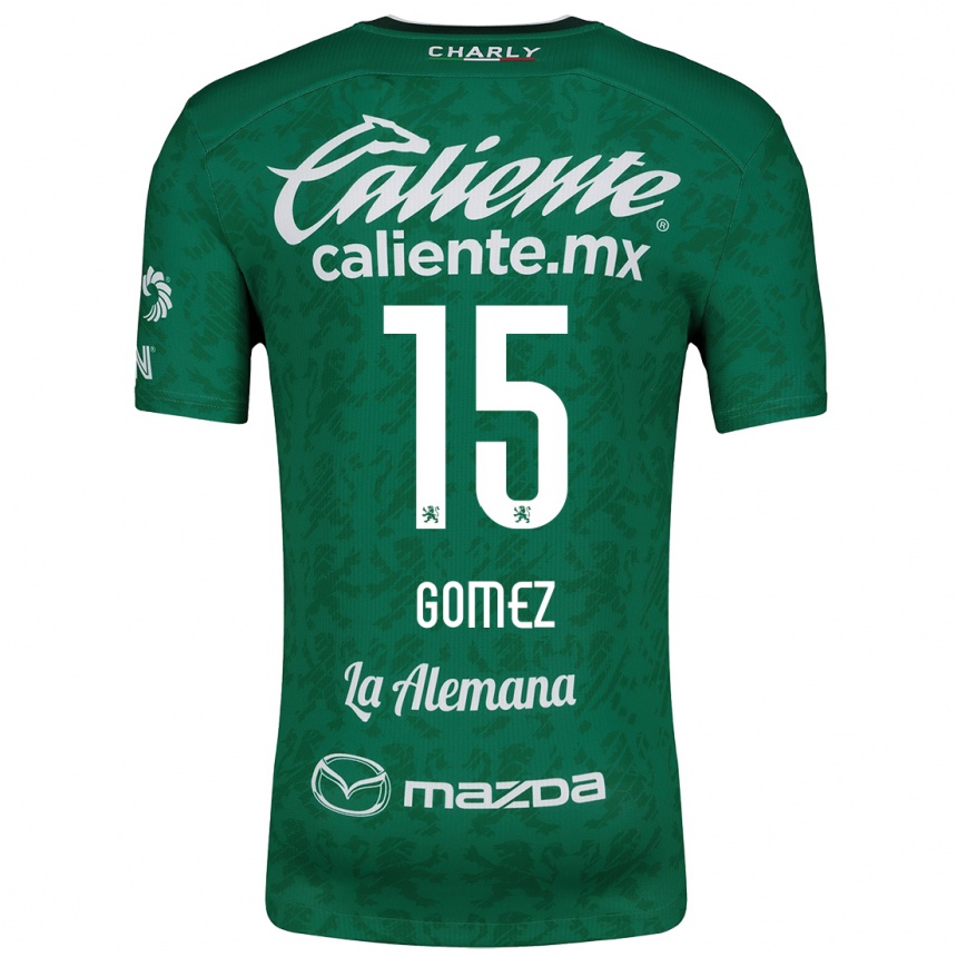 Niño Fútbol Camiseta Paulina Gómez #15 Verde Blanco 1ª Equipación 2024/25 Argentina