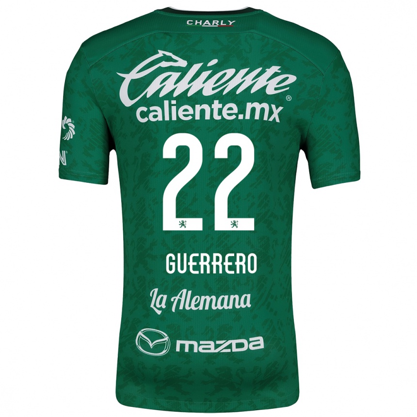 Niño Fútbol Camiseta África Guerrero #22 Verde Blanco 1ª Equipación 2024/25 Argentina