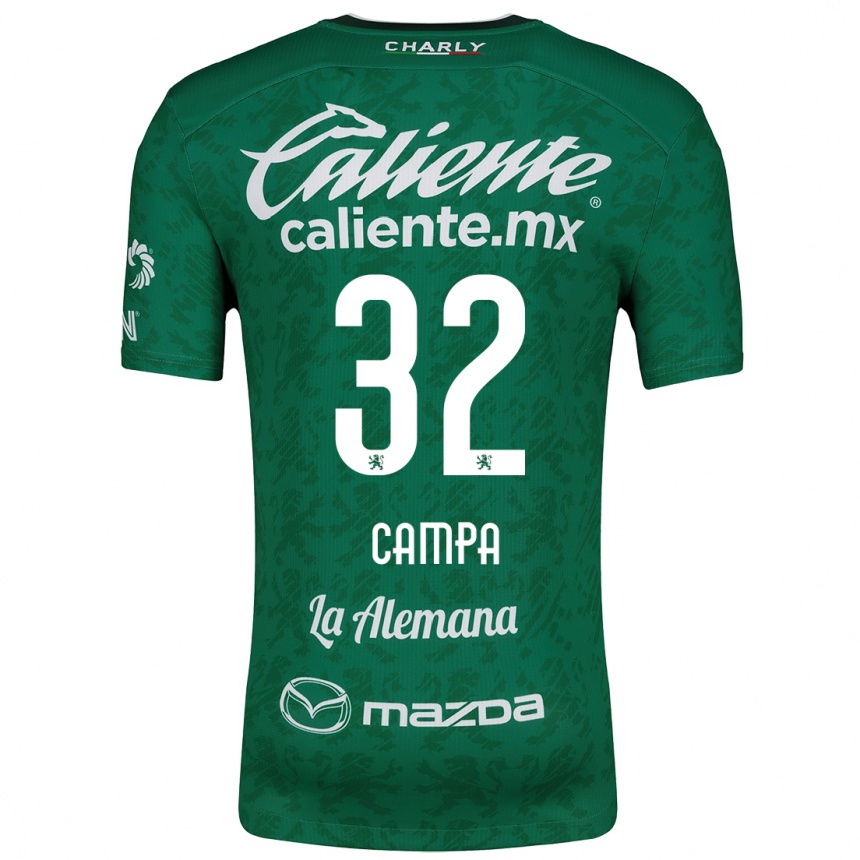 Niño Fútbol Camiseta Ana Campa #32 Verde Blanco 1ª Equipación 2024/25 Argentina