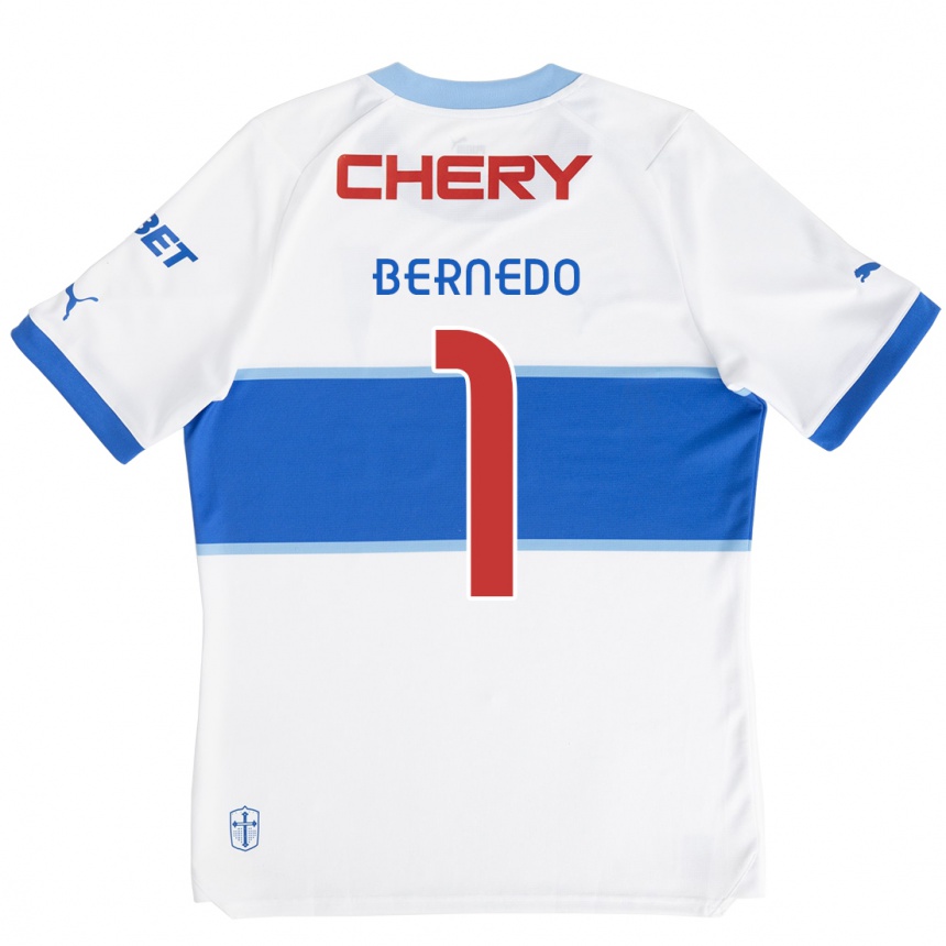 Niño Fútbol Camiseta Vicente Bernedo #1 Blanco Azul 1ª Equipación 2024/25 Argentina