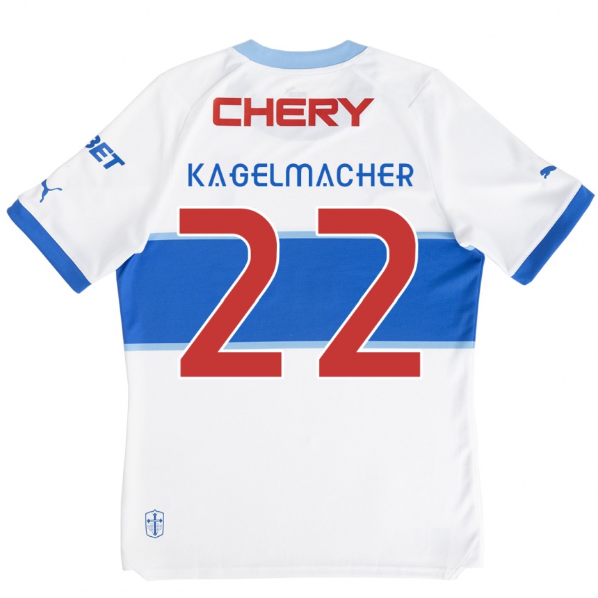 Niño Fútbol Camiseta Gary Kagelmacher #22 Blanco Azul 1ª Equipación 2024/25 Argentina