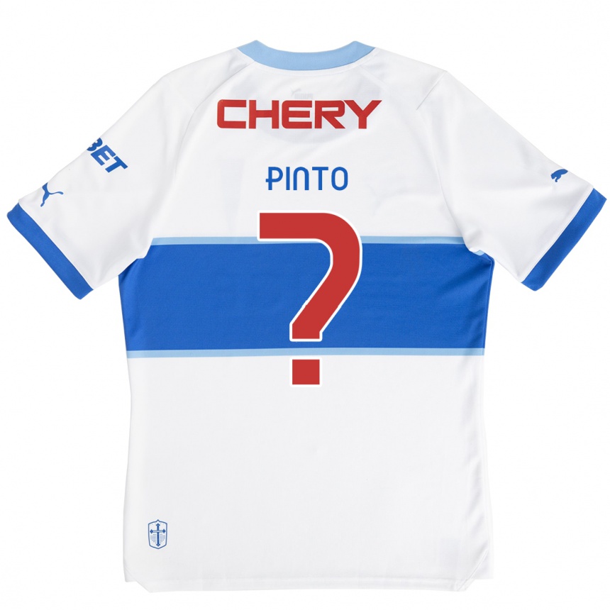 Niño Fútbol Camiseta Pablo Pinto #0 Blanco Azul 1ª Equipación 2024/25 Argentina