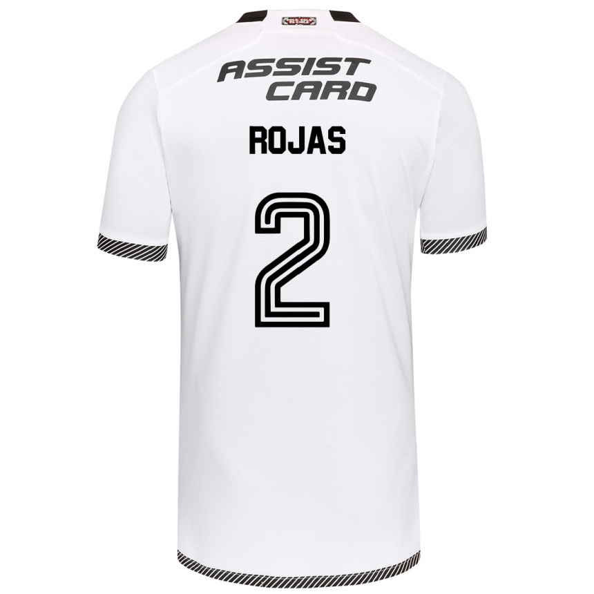 Niño Fútbol Camiseta Jeyson Rojas #2 Blanco Negro 1ª Equipación 2024/25 Argentina