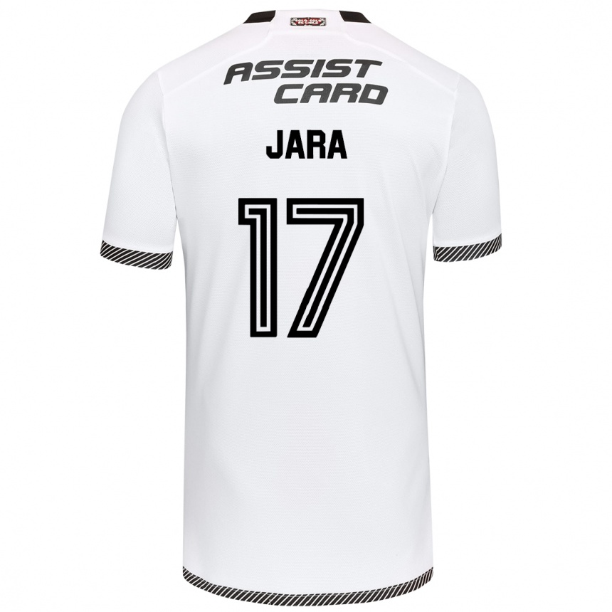 Niño Fútbol Camiseta Ignacio Jara #17 Blanco Negro 1ª Equipación 2024/25 Argentina