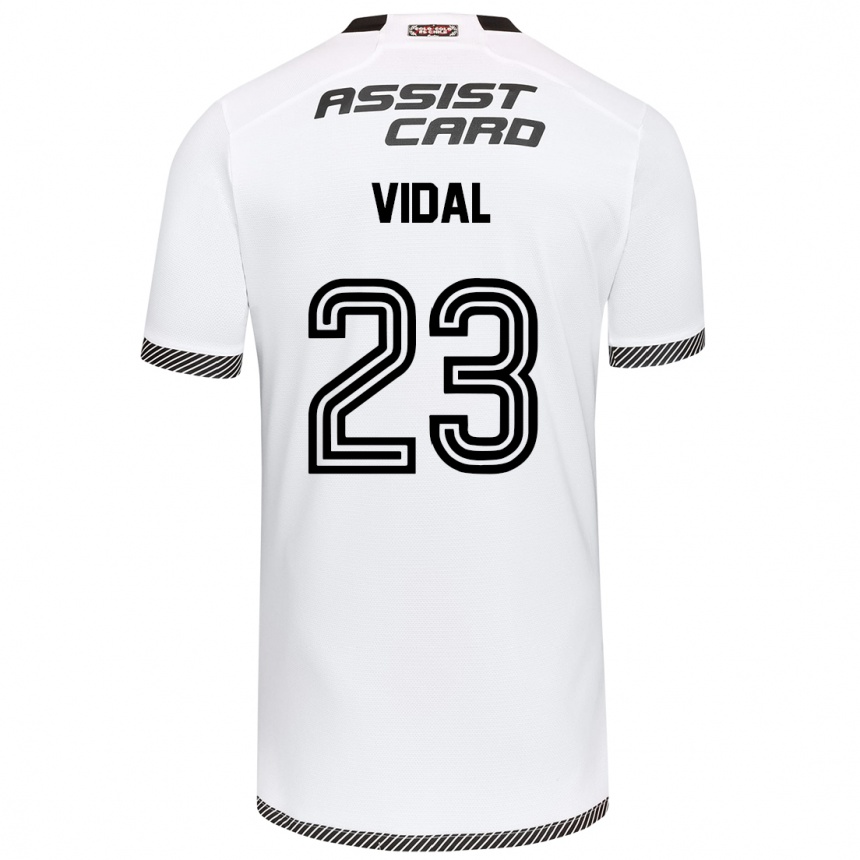 Niño Fútbol Camiseta Arturo Vidal #23 Blanco Negro 1ª Equipación 2024/25 Argentina