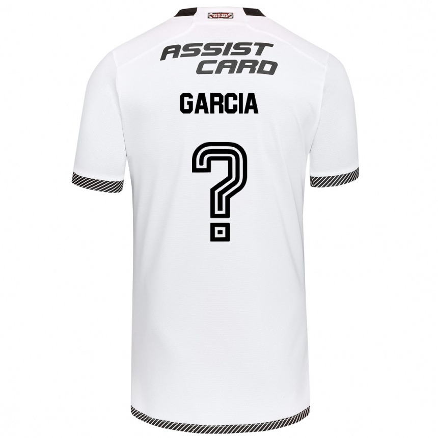 Niño Fútbol Camiseta Francisco García #0 Blanco Negro 1ª Equipación 2024/25 Argentina