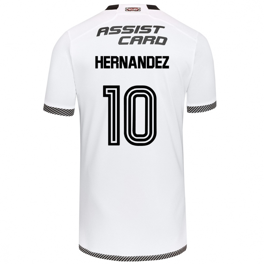 Niño Fútbol Camiseta Leandro Hernández #10 Blanco Negro 1ª Equipación 2024/25 Argentina