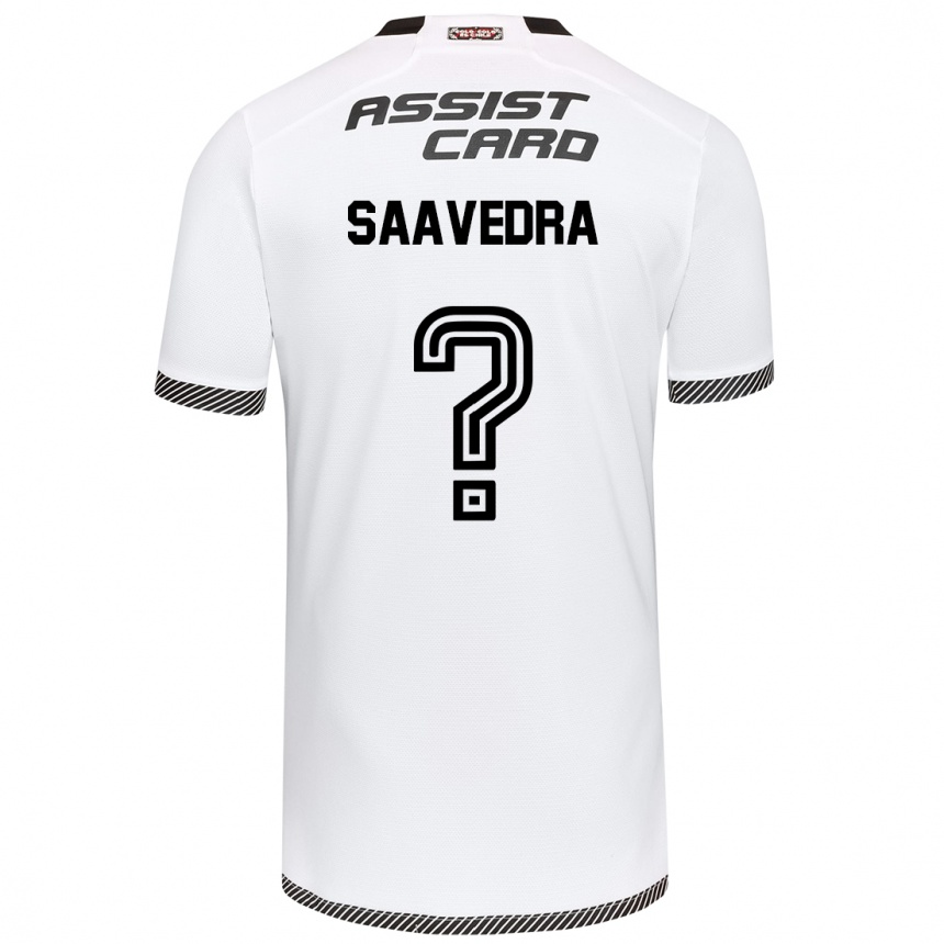 Niño Fútbol Camiseta Danilo Saavedra #0 Blanco Negro 1ª Equipación 2024/25 Argentina