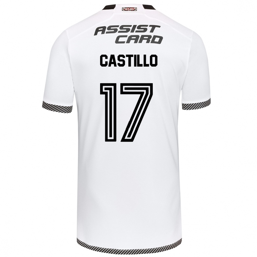 Niño Fútbol Camiseta Fabián Castillo #17 Blanco Negro 1ª Equipación 2024/25 Argentina