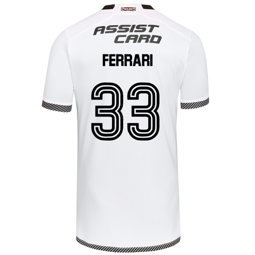 Niño Fútbol Camiseta Matías Ferrari #33 Blanco Negro 1ª Equipación 2024/25 Argentina