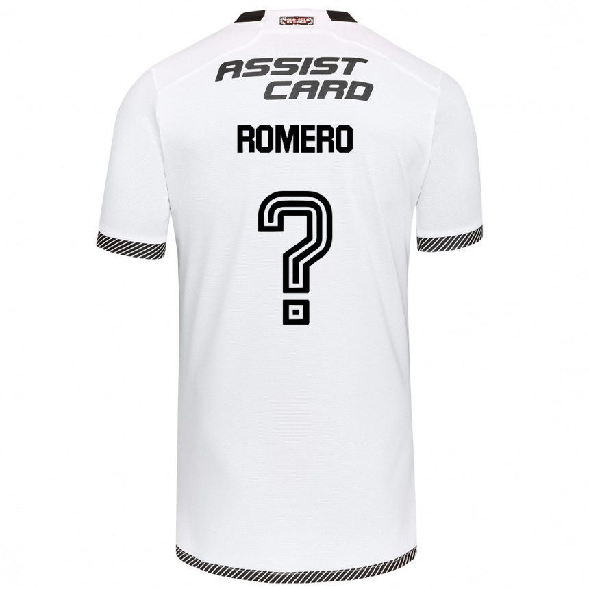 Niño Fútbol Camiseta Enzo Romero #0 Blanco Negro 1ª Equipación 2024/25 Argentina