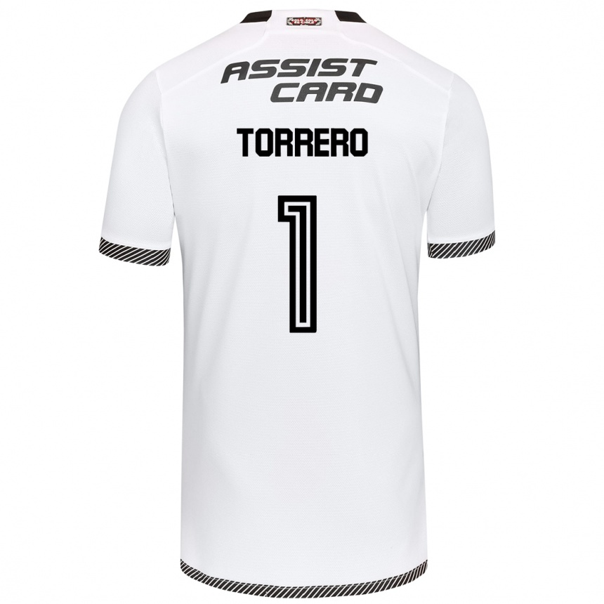 Niño Fútbol Camiseta Ryann Torrero #1 Blanco Negro 1ª Equipación 2024/25 Argentina