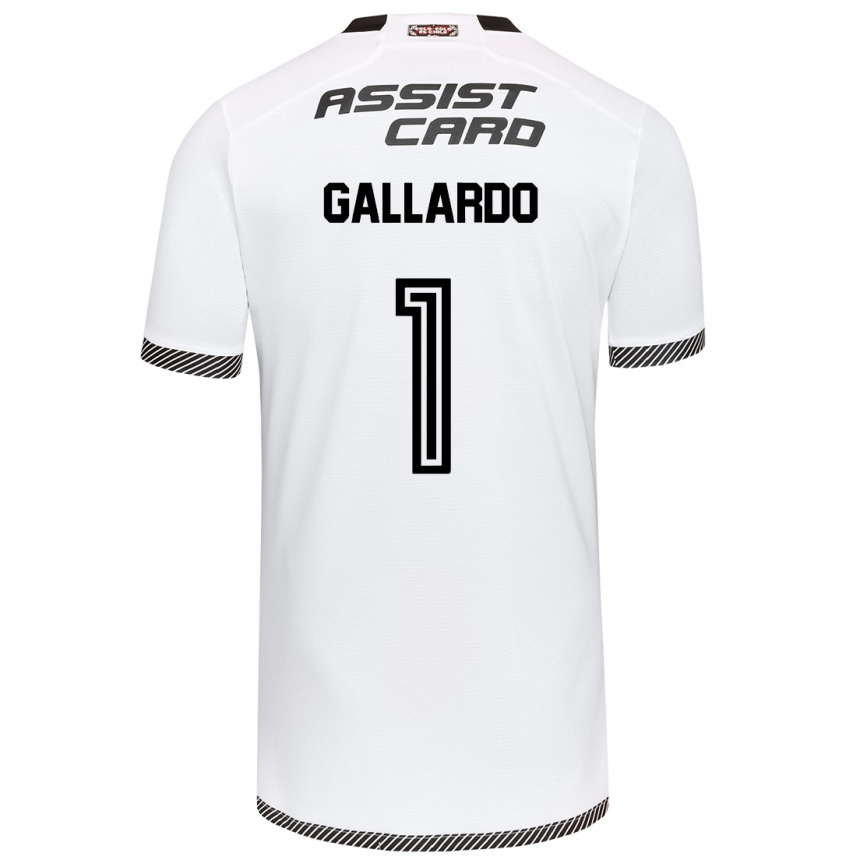 Niño Fútbol Camiseta Alexia Gallardo #1 Blanco Negro 1ª Equipación 2024/25 Argentina