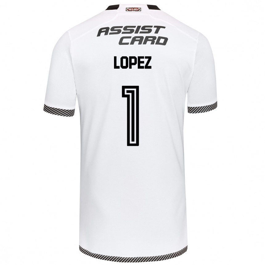 Niño Fútbol Camiseta Yessenia López #1 Blanco Negro 1ª Equipación 2024/25 Argentina