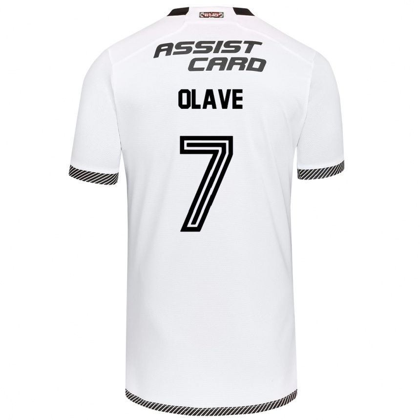 Niño Fútbol Camiseta Isidora Olave #7 Blanco Negro 1ª Equipación 2024/25 Argentina