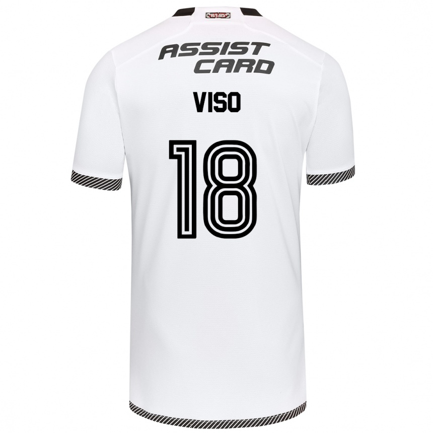 Niño Fútbol Camiseta Ysaura Viso #18 Blanco Negro 1ª Equipación 2024/25 Argentina