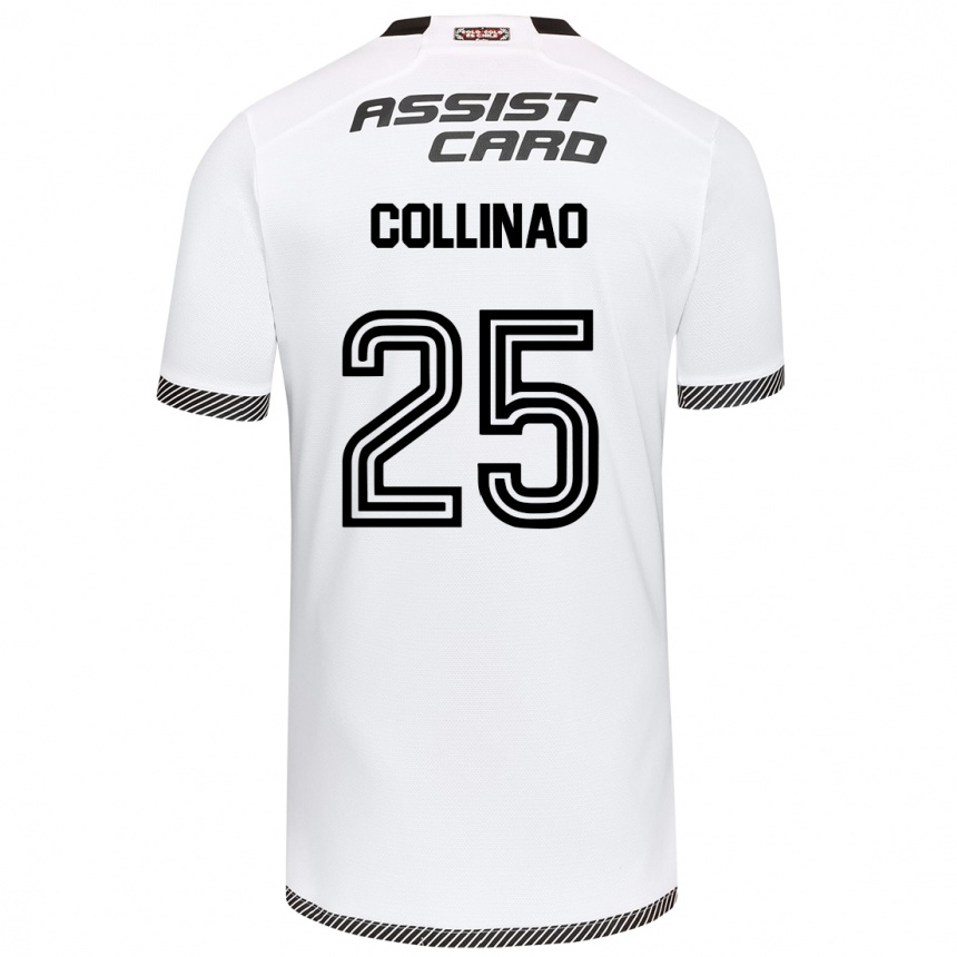 Niño Fútbol Camiseta Margarita Collinao #25 Blanco Negro 1ª Equipación 2024/25 Argentina